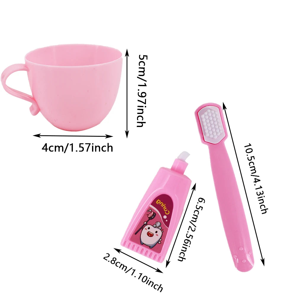 Doll Accessories Mini Diapers Milk Bottles Nipples Toothbrushes For 43CM Baby Doll&18Inch American Doll Accessories,DIY Toy Gift
