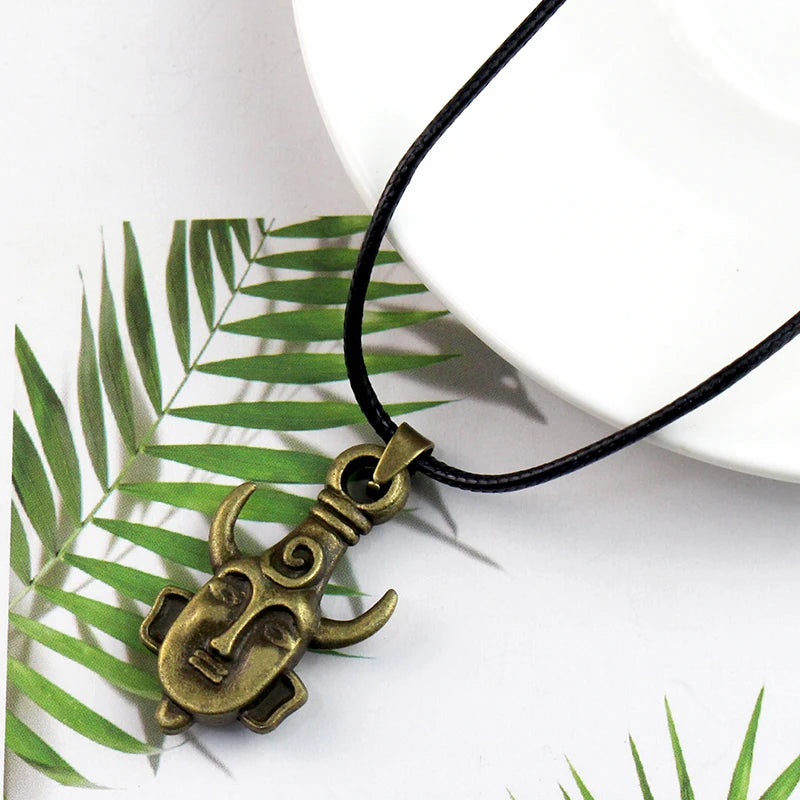 Supernatural Dean Leather Rope Coppery Pendant Chain Necklace for Women Men Winchester Jensen Ackles Amulet Vintage Jewelry Goth
