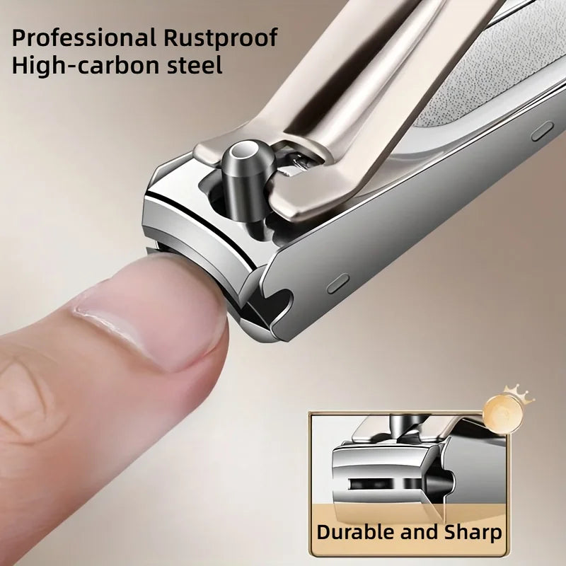10pcs Professional Nail Care Set with Anti-Splash Features Nail Clipper File And Ear Spoon Tools Perfect for Home And Travel