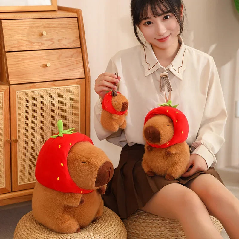 Capybara Plush Toy Simulation Capibara Cosplay Unicorn Dinosaur Dress Boba Bread Fruit Food Decor Birds Bubble Stuffed Animals