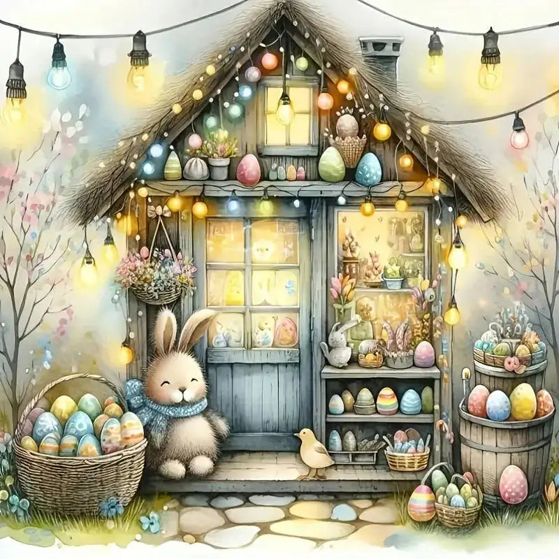 5D Diamond Painting Store House Landscape DIY Diamond Mosaic Book Handmade Hobby Embroidery Wall Decor Unique Gift