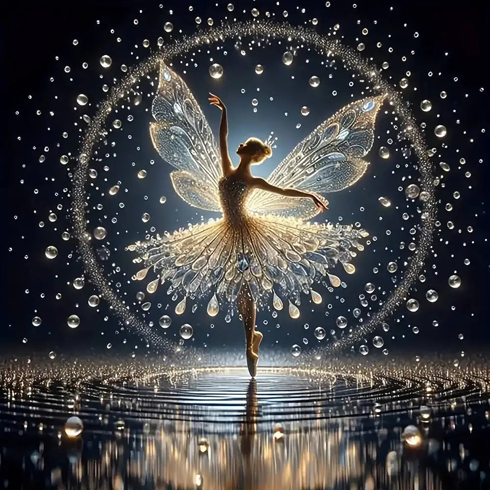 EverShine DIY 5D Diamond Mosaic Ballet Girl Full Drill Embroidery Butterfly Diamond Art Painting Kit Portrait Handicrafts Gift