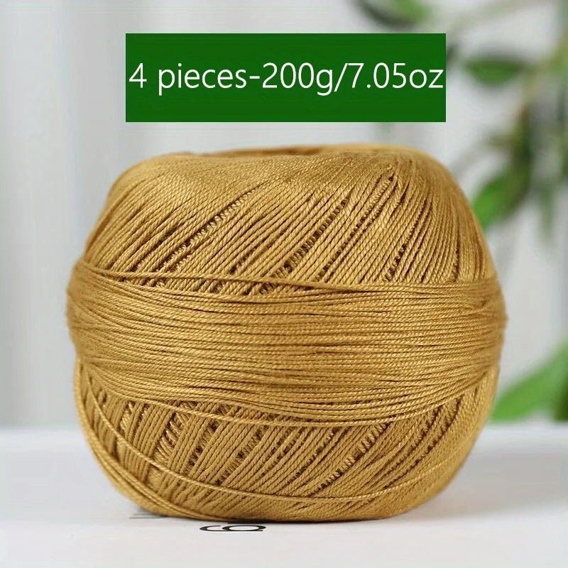 1PC Premium Mercerized Silk Lace Yarn Bundle-Soft, Durable, Vibrant Colors for DIY Knit & Crochet  Soft and Suitable for Summer