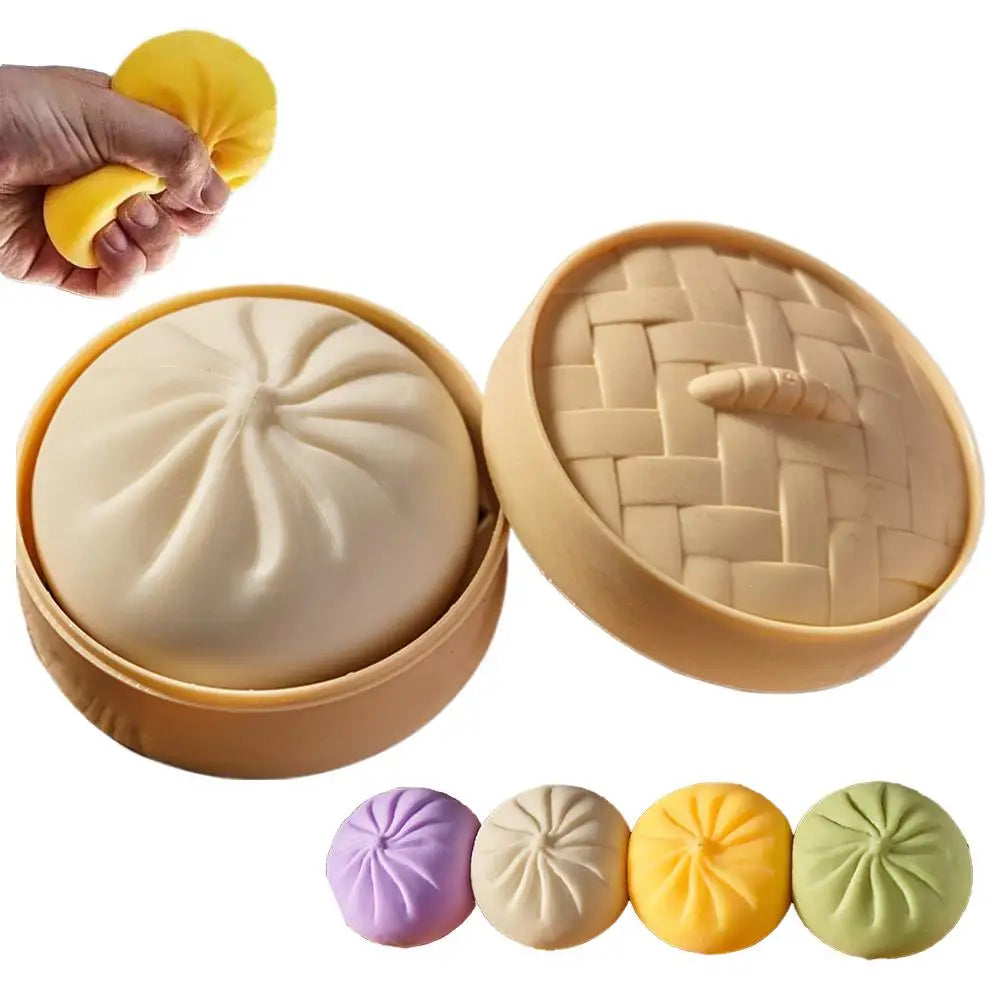 Colorful Dumpling Squishes Stress Balls Reusable Low Rebound Decompression Toys Unique Home Decoration Friend Birthday Gift