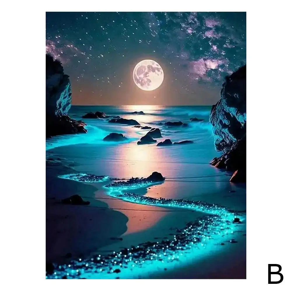 Handcrafted DIY Diamond Art Painting - Dreamy Landscape Series, Full Diamond Craft, Easy for Adult Beginners Exquisite Artworks