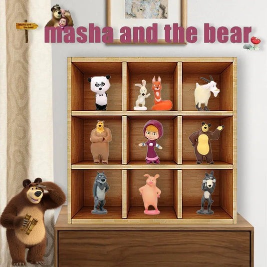 Martha and Bear 10 Ornaments Anime Models Cartoon Toys Gifts for Friends Furniture Display Birthday Gifts