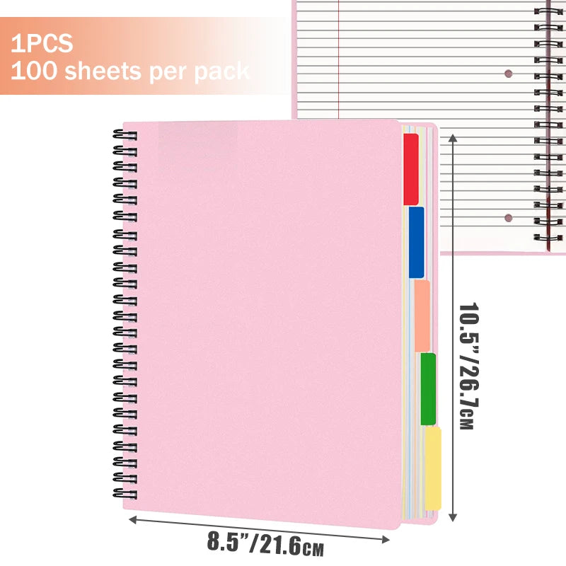 Spiral Notebook with Tabs