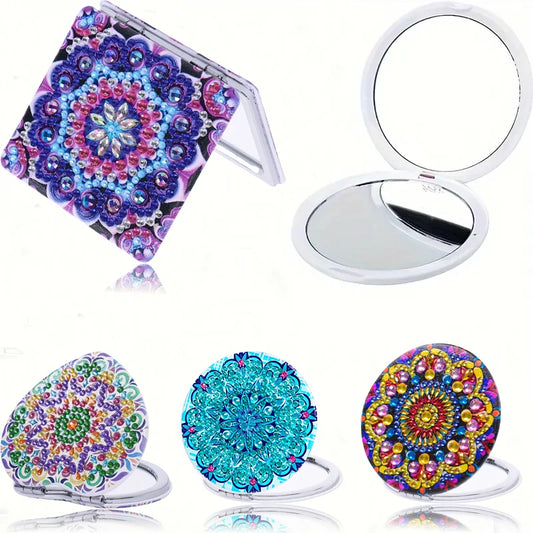 DIY diamond painting art set Mandala pattern small mirror