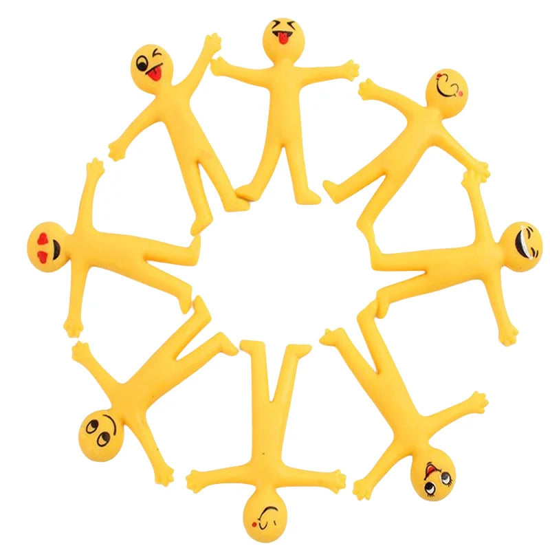 12pcs Funny Little Man Squishy Fidget Toys Antistress Adult Children Rising Stress Relief Squeeze Toys Kids Charisma Gift Toys