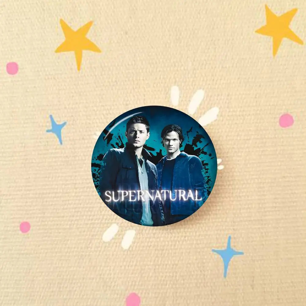 TV Series Supernatural   Animals Funny Brooches Badge Backpack Clothes Gift Accessory