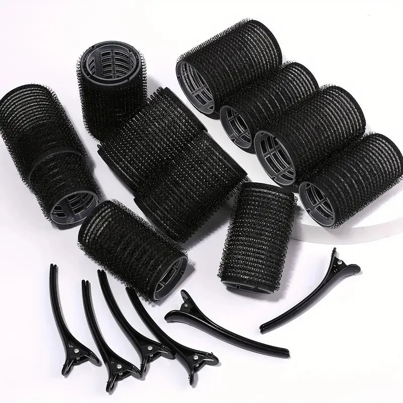 18pcs Hair Roller Set with Clips Self-Gripping Curlers for Long/Medium/Short Hair And Bangs Curling Iron Roller Hairstyling Tool