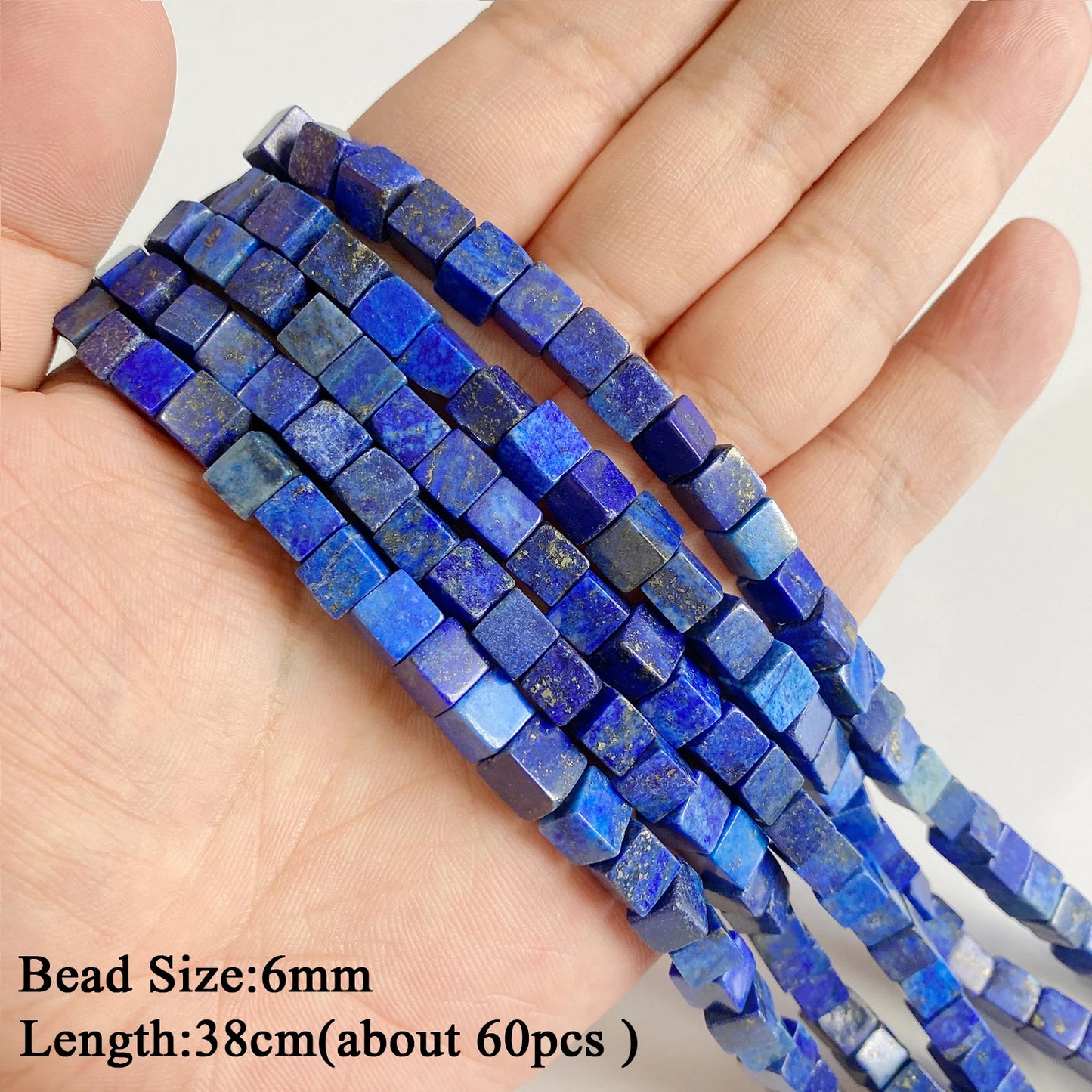Natural Lapis Lazuli Healing Stone Bead Handmade Necklace Bracelet Bead Accessories For DIY Wisdom,Confidence,Prosperity Jewelry