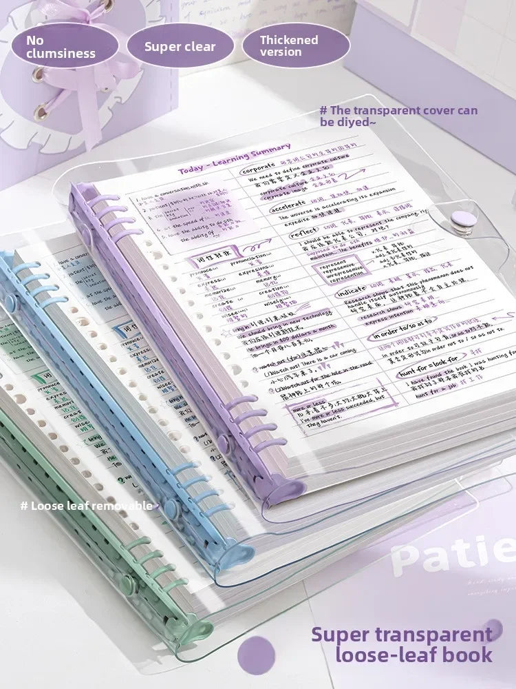 Simple Design 120 Pages A5 Loose Spiral Notebook