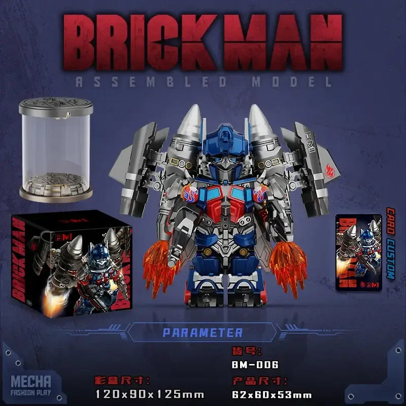 Optimus Transformers Blocks Small Particles MOC Megatron Children's Assembly Toy Bumblebee Model Desktop Ornament Holiday Gifts