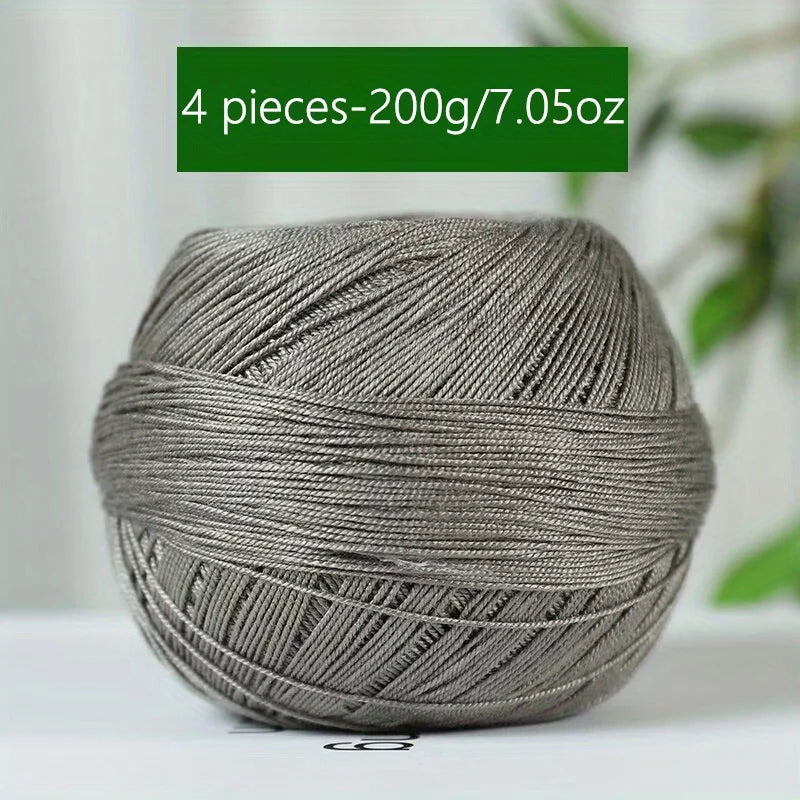 1PC Premium Mercerized Silk Lace Yarn Bundle-Soft, Durable, Vibrant Colors for DIY Knit & Crochet  Soft and Suitable for Summer