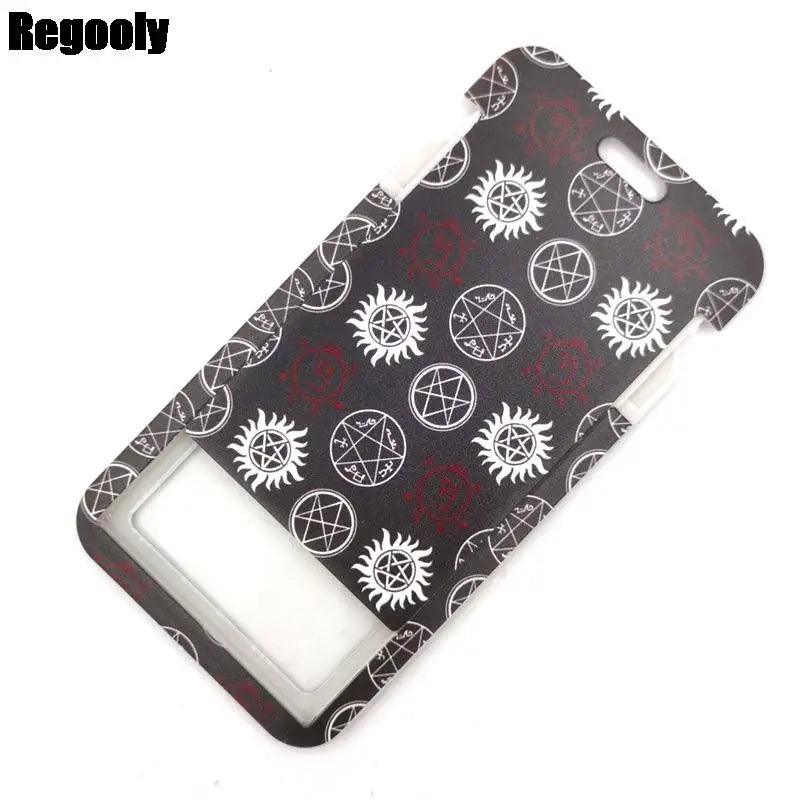 Supernatural SPN Fashion Women Card Holder Lanyard Colorful Badge Reel Nurse Doctor Student Exhibition ID Card Clip Badge Holder
