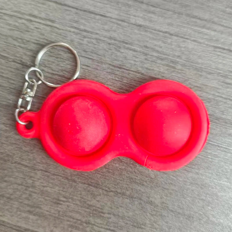 Silicone Push Bubbles Fidget Keychain Backpack Charm Stress Relief Anxiety ADHD Autism Sensory Toys Cool Stuff Kids Boys Girls