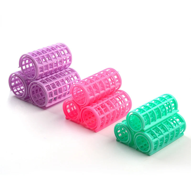 6-14pcs/set Heatless Hair Curler Rollers Large Grip Clips Lazy Curlers Hairdressing DIY Hair Styling Tool for Women Random Color