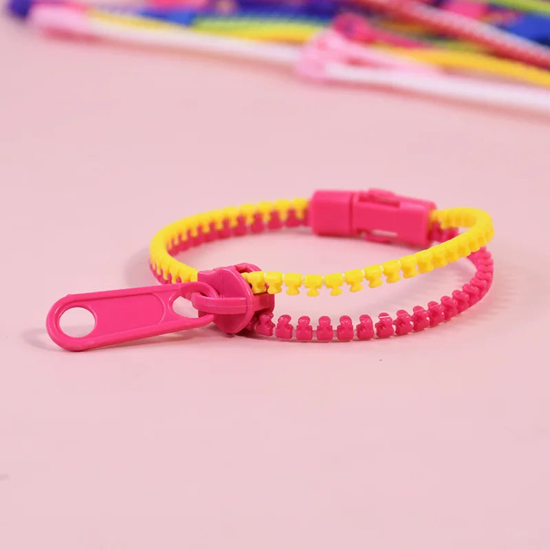 12/24Pcs Antistress Zipper Bracelets Sensory Fidget Toy Kids Birthday Party Favors Goodie Pinata Filler Wedding Gift for Guests