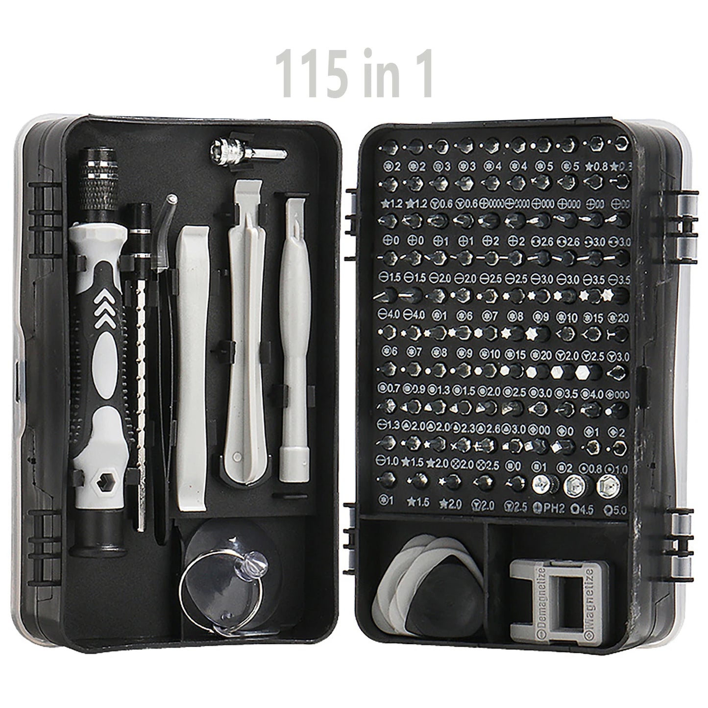 115-in-1 Precision Screwdriver Set, Professional Multi-Functional Repair Tool, with 98 Magnetic Screwdriver Bits, Suitable for iPhone and Glasses