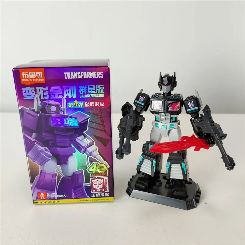 Blokees Transformers One Anime Movies Optimus Prime Bumblebee Starscream Soundwave Shockwave Cartoon Anime Robot Assembled Toy