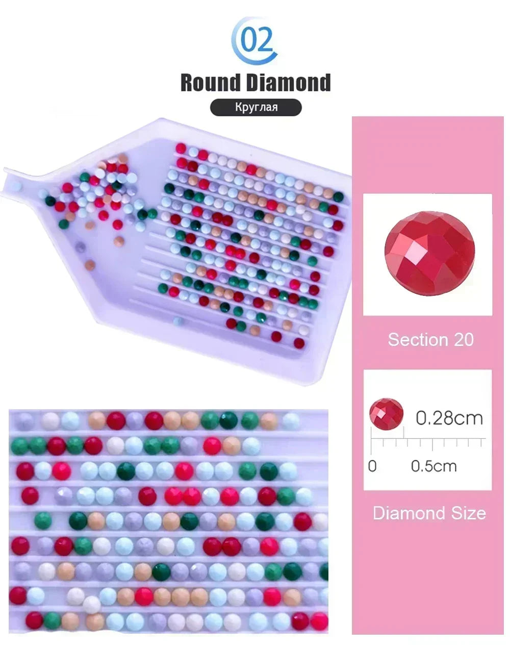 Beauty Diamond Painting Kit Square Round Diamond 5D DIY Mosaic Cross Embroidery Handmade Art Unique Exquisite Gift Home Decor