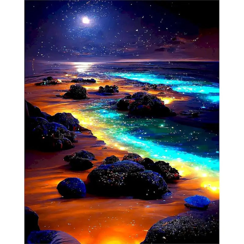 5d Diamond Art Painting Aurora Landscape Mosaic Embroidery Cross Stitch Set Full Round Rhinestone Diy Home Decoration Gift