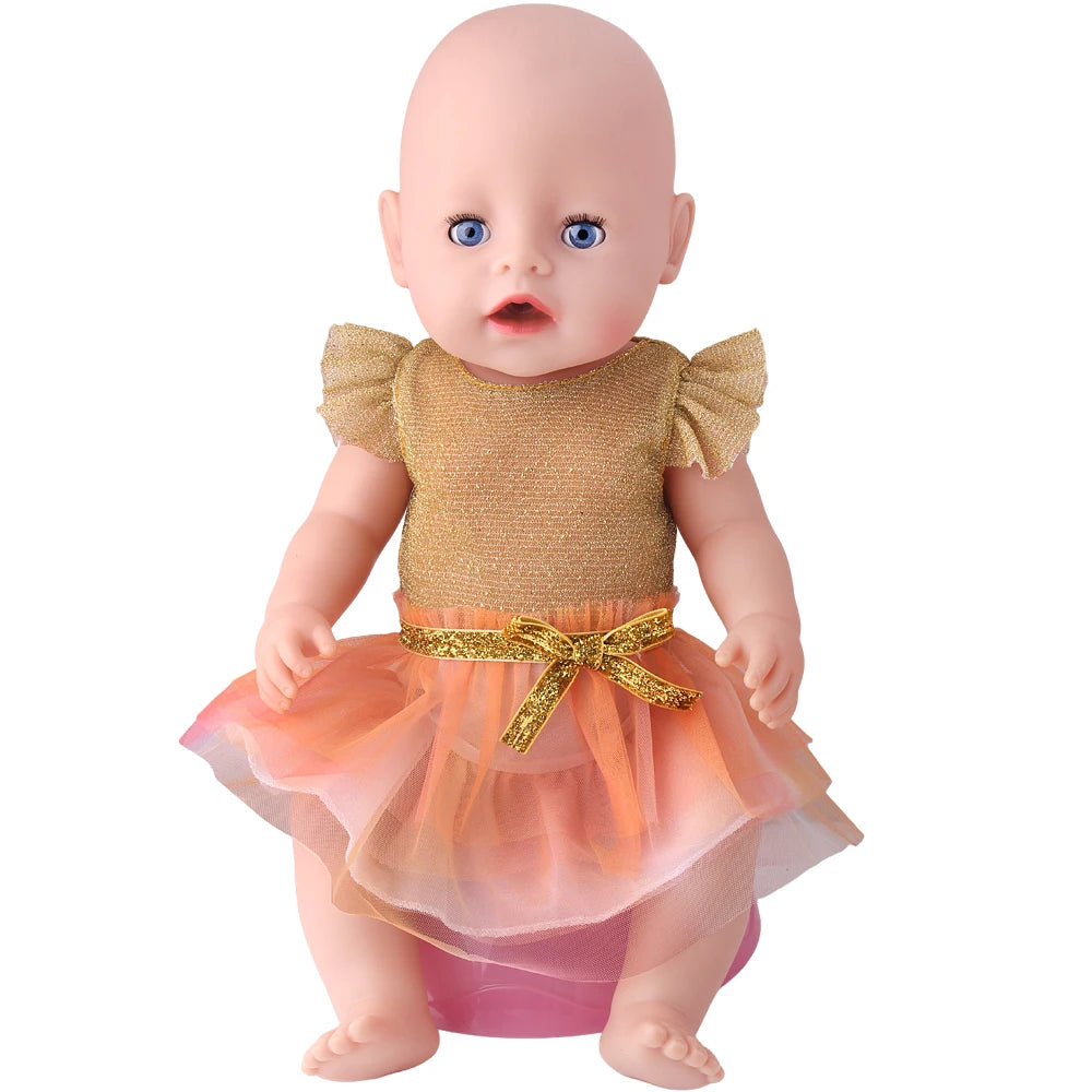 Cute Princess Tutu Skirt American 18 Inch Girl Doll Tulle Dress Children Toys Ours & Generation Dolls Cute Skirt Accessories