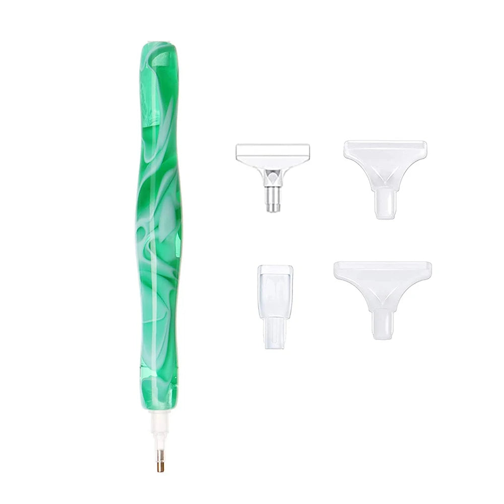 5D Diamond Painting Pen Crystal Point Drills Pen Handmade Tools With Metal Point Drill Heads Multi Placer Pen Tip Accessories