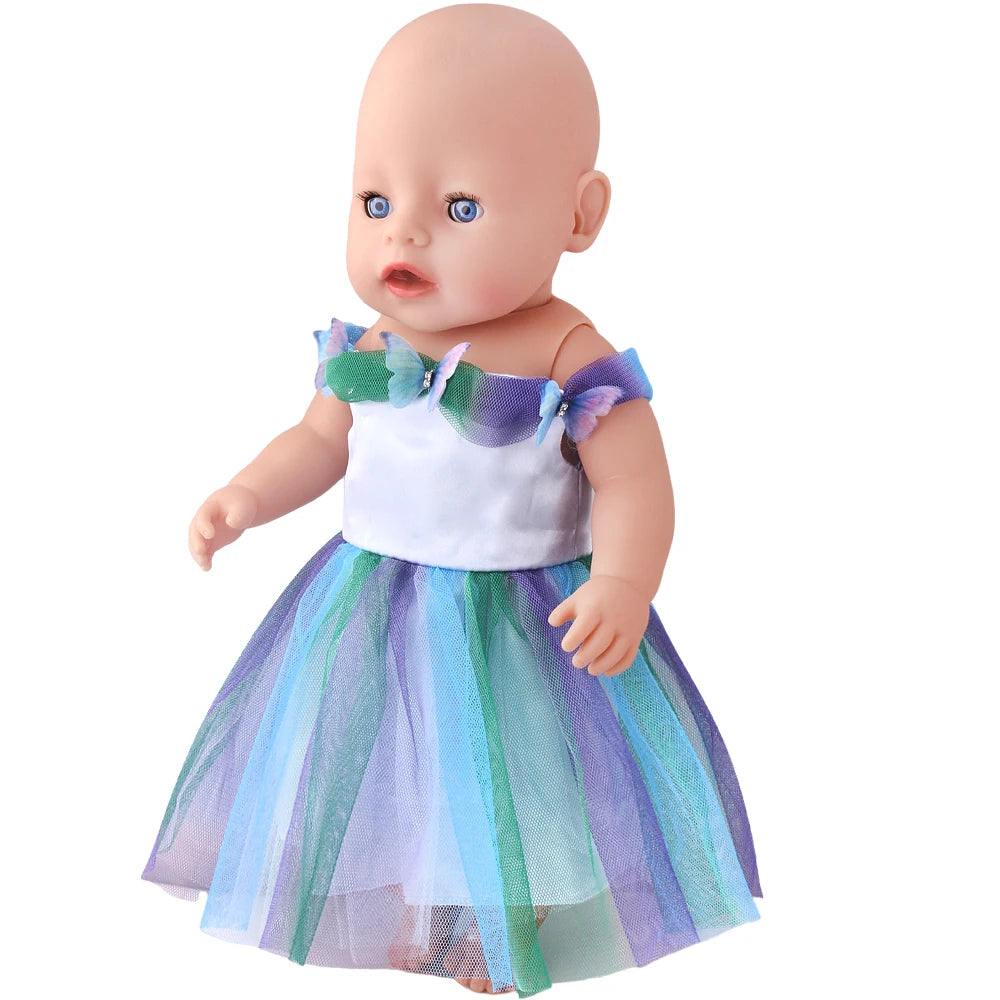 Cute Princess Tutu Skirt American 18 Inch Girl Doll Tulle Dress Children Toys Ours & Generation Dolls Cute Skirt Accessories