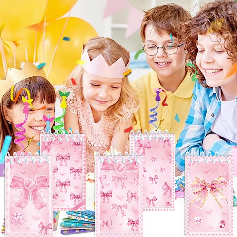 10pcs Pink Bow Notebook Mini