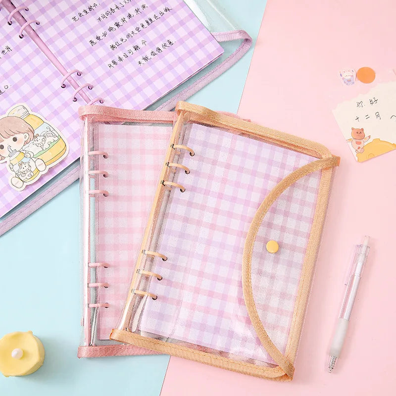 Cute Colour Grid A5/A6 Loose Leaf Notebook Refill Spiral Binder
