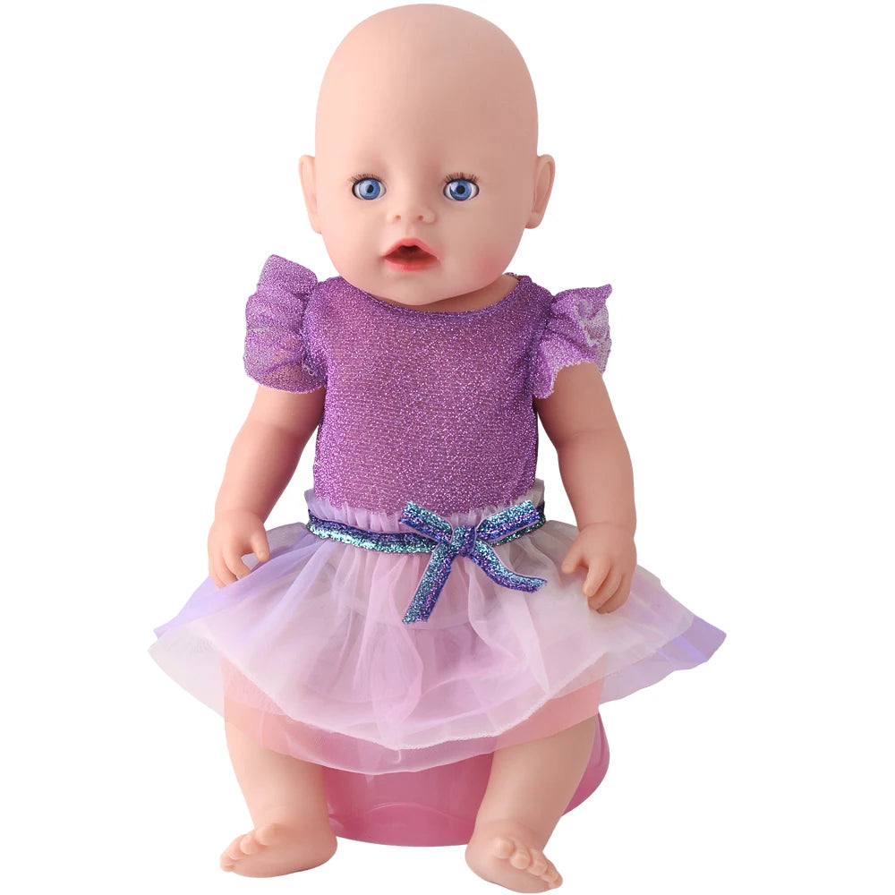 Cute Princess Tutu Skirt American 18 Inch Girl Doll Tulle Dress Children Toys Ours & Generation Dolls Cute Skirt Accessories