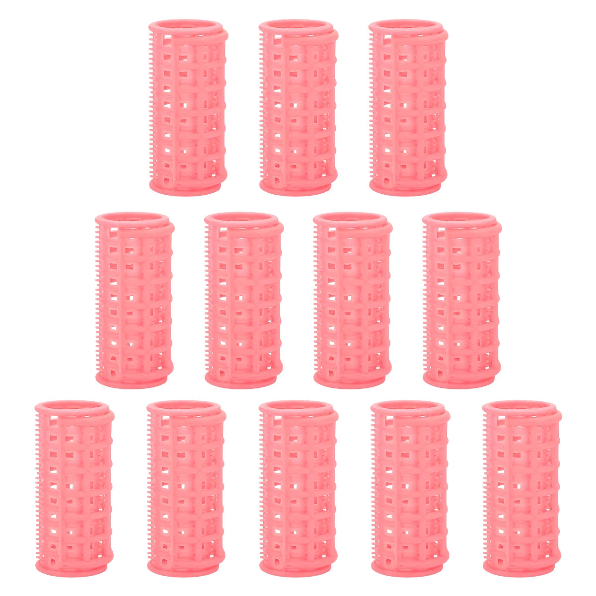 12Pcs Pink Hair Roller Sets Self Holding Hairdressing Curlers DIY Curly Hairstyle Tool For Women Hair Curler Styling Tools