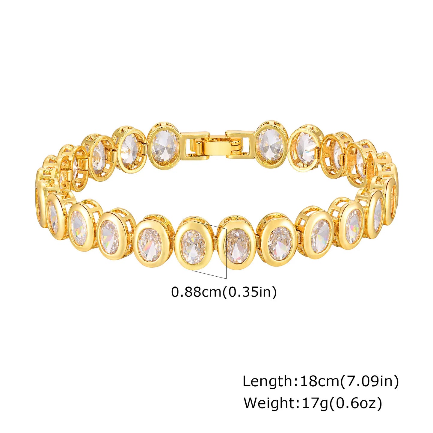 Tennis Bracelet, CZ Cubic Zirconia Rhinestone Chain Bracelet, Chunky Wide Hip Hop Jewelry