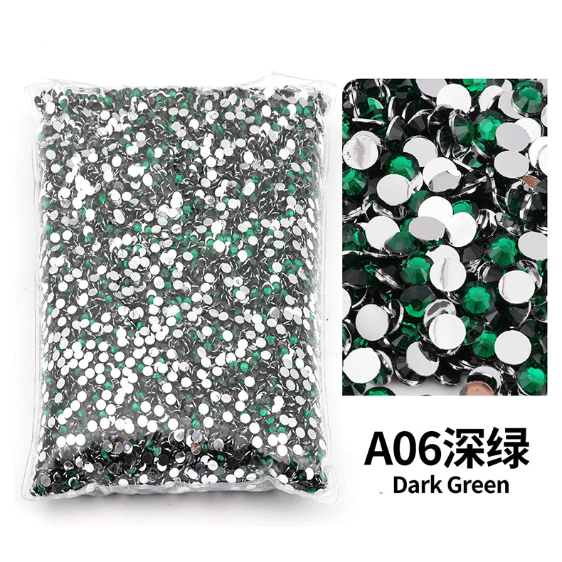 Big Package 2-6mm Resin Non Hot Fix Rhinestones Bulk Wholesale Flat Back Plastic Crystals Nail Diy Glitters Cтразы Stone