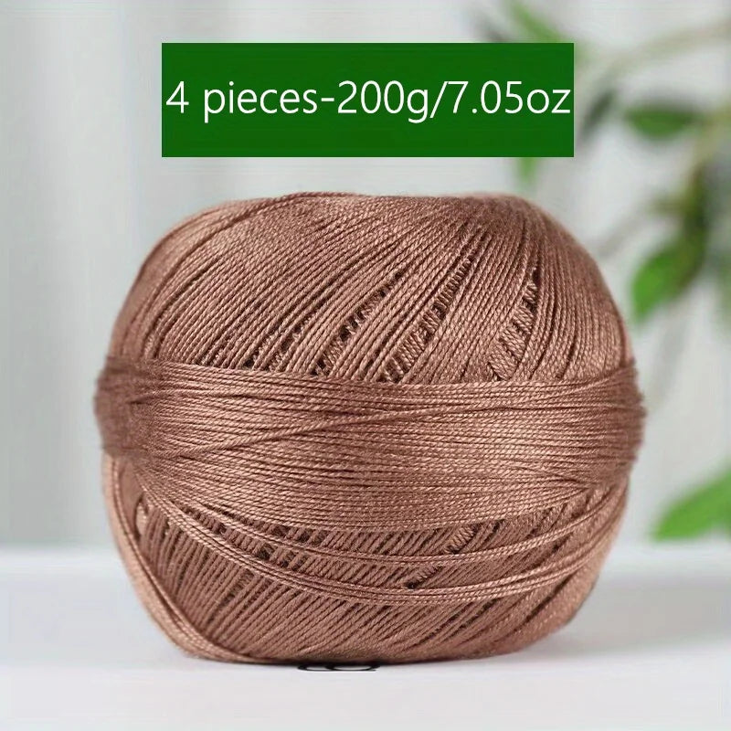 1PC Premium Mercerized Silk Lace Yarn Bundle-Soft, Durable, Vibrant Colors for DIY Knit & Crochet  Soft and Suitable for Summer