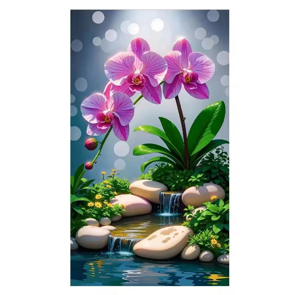 Diy 5D Diamond Art Painting Kit Flower Peony Lotus Dahlia Diamond Embroidery Handmade Mosaic Cross stitch Home Decoration Gifts