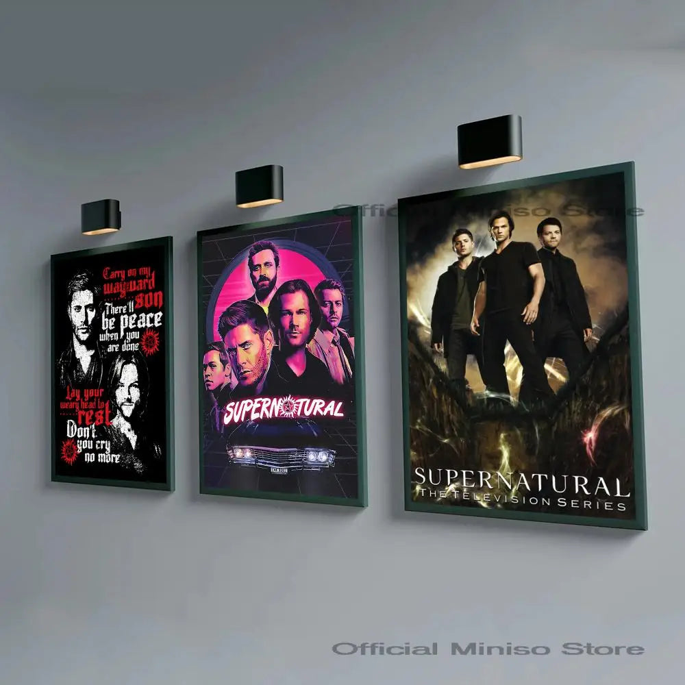 1pc Tv Show Supernatural Poster Self-adhesive Art Waterproof Paper Sticker Coffee House Bar Room Wall Decor