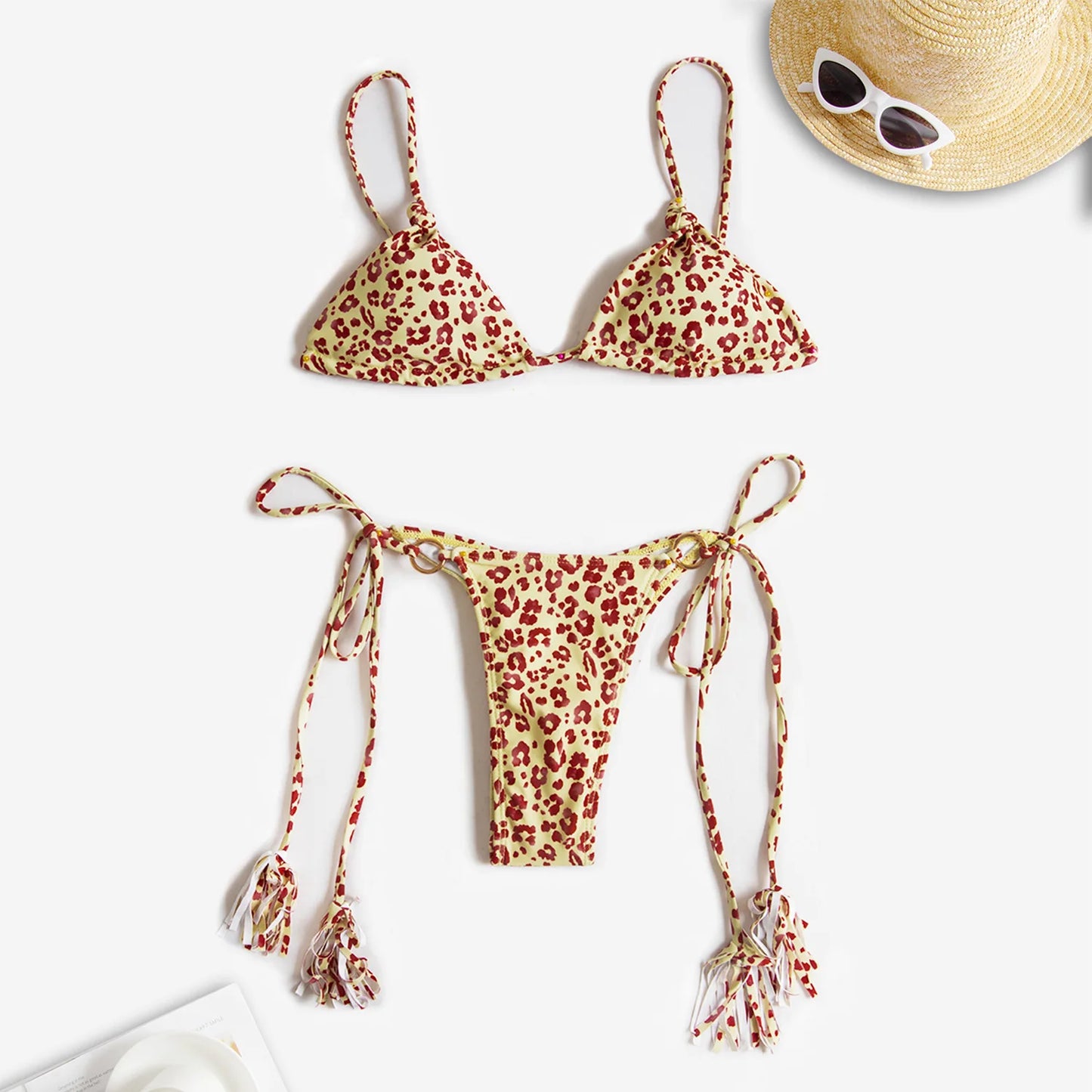 2022 Women Swimwear Sexy Bikini Hollow Out Swimsuit Thong Biquini Cross String Bikini Set Bathing Suit Bikinis Beachwear