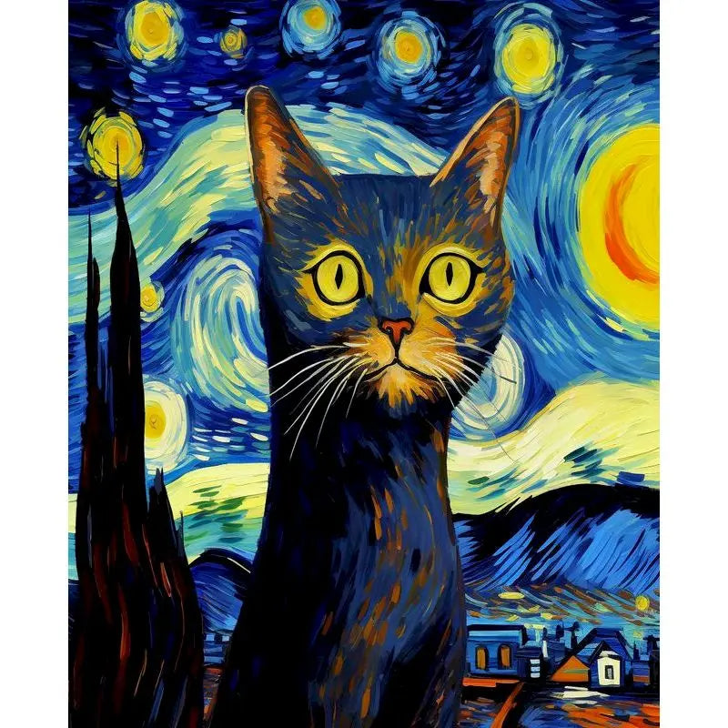 GATYZTORY Oil Paint By Numbers Diy Crafts Van Gogh Sky Landscape Pictures On Number Wall Decors Number Painting Art Supplies