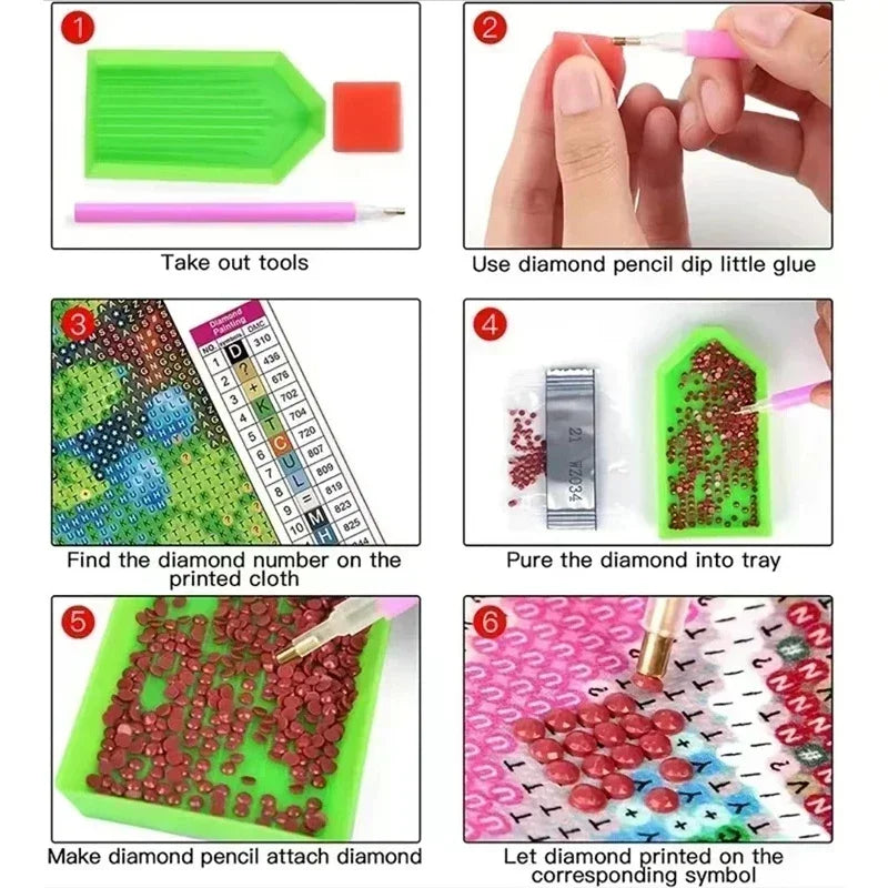 5D Diamond Painting DIY Likes Novelty Gifts Moon Seaside Landscape Embroidery Night Scenery Mosaic Home Decor Full Round Drills