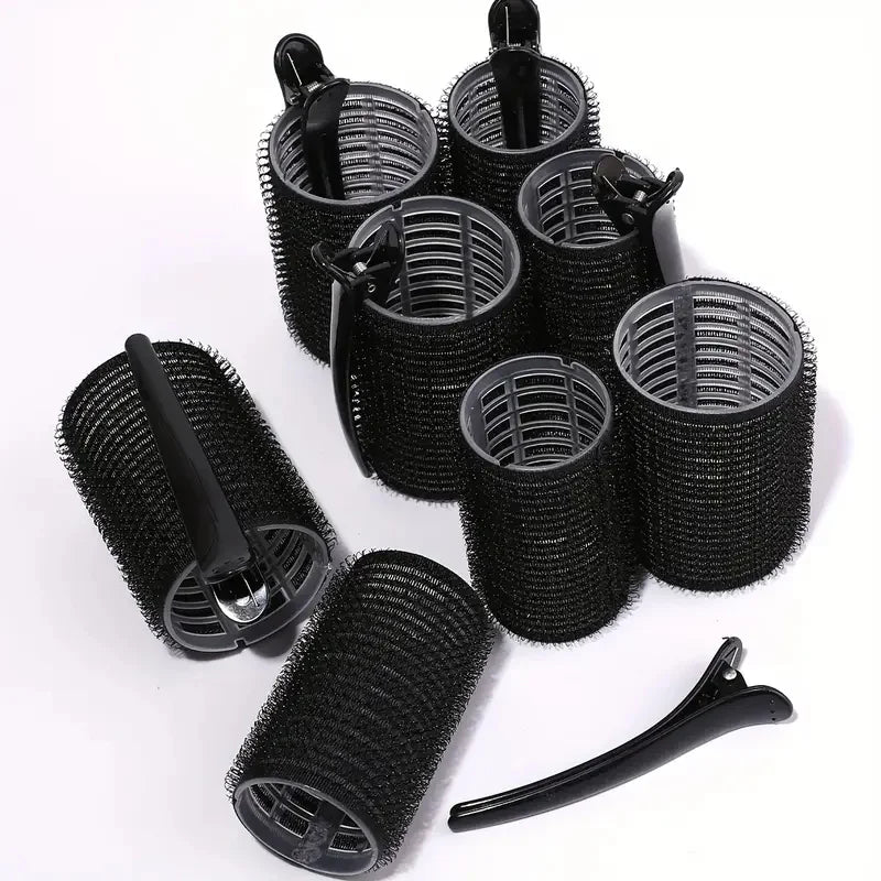 18pcs Hair Roller Set with Clips Self-Gripping Curlers for Long/Medium/Short Hair And Bangs Curling Iron Roller Hairstyling Tool