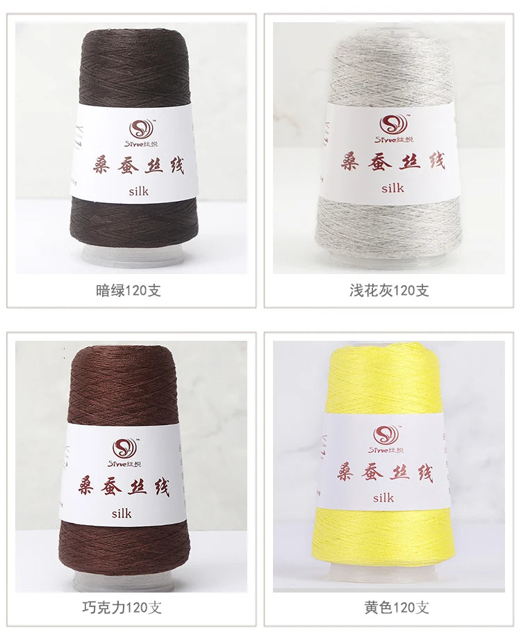 Real Silk Yarns for Knitting and Crochet