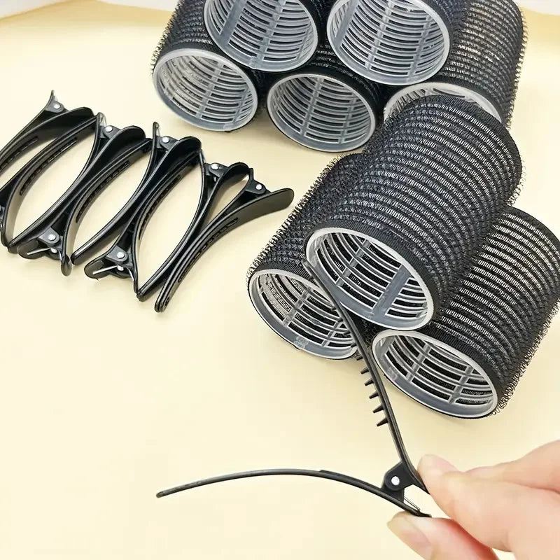 18pcs Hair Roller Set with Clips Self-Gripping Curlers for Long/Medium/Short Hair And Bangs Curling Iron Roller Hairstyling Tool