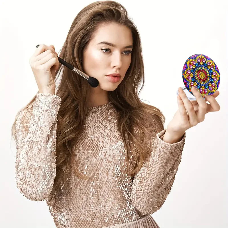 DIY diamond painting art set Mandala pattern small mirror
