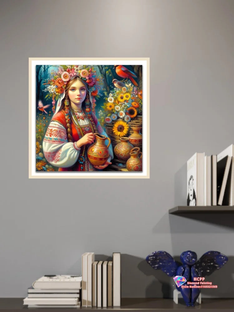 Beauty Diamond Painting Kit Square Round Diamond 5D DIY Mosaic Cross Embroidery Handmade Art Unique Exquisite Gift Home Decor
