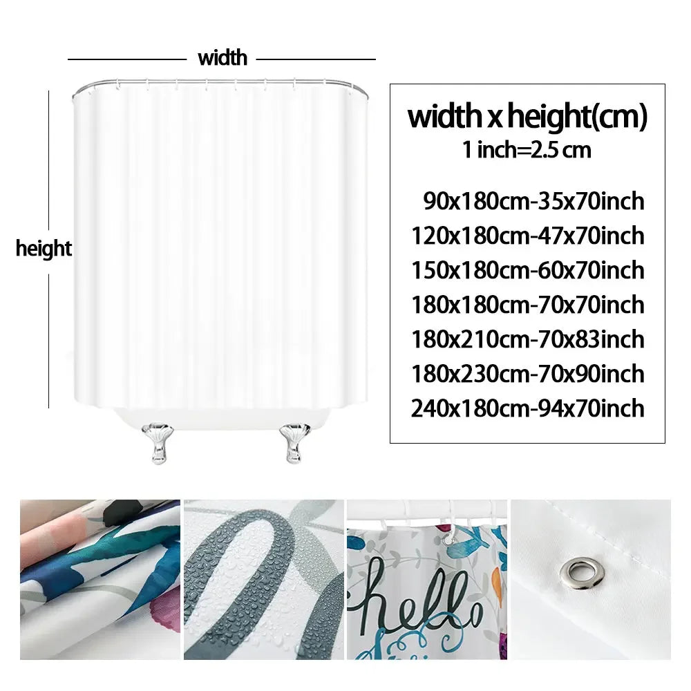 Cute Highland Cow Shower Curtain for Bathroom, Farmhouse Rustic Cow Animal Bathing in Bathtub Shower Curtains Decor Set