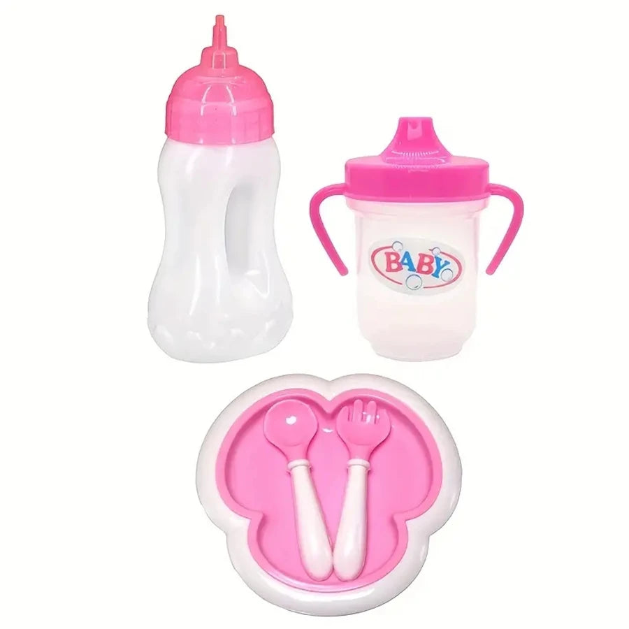 Doll Accessories Mini Diapers Milk Bottles Nipples Toothbrushes For 43CM Baby Doll&18Inch American Doll Accessories,DIY Toy Gift