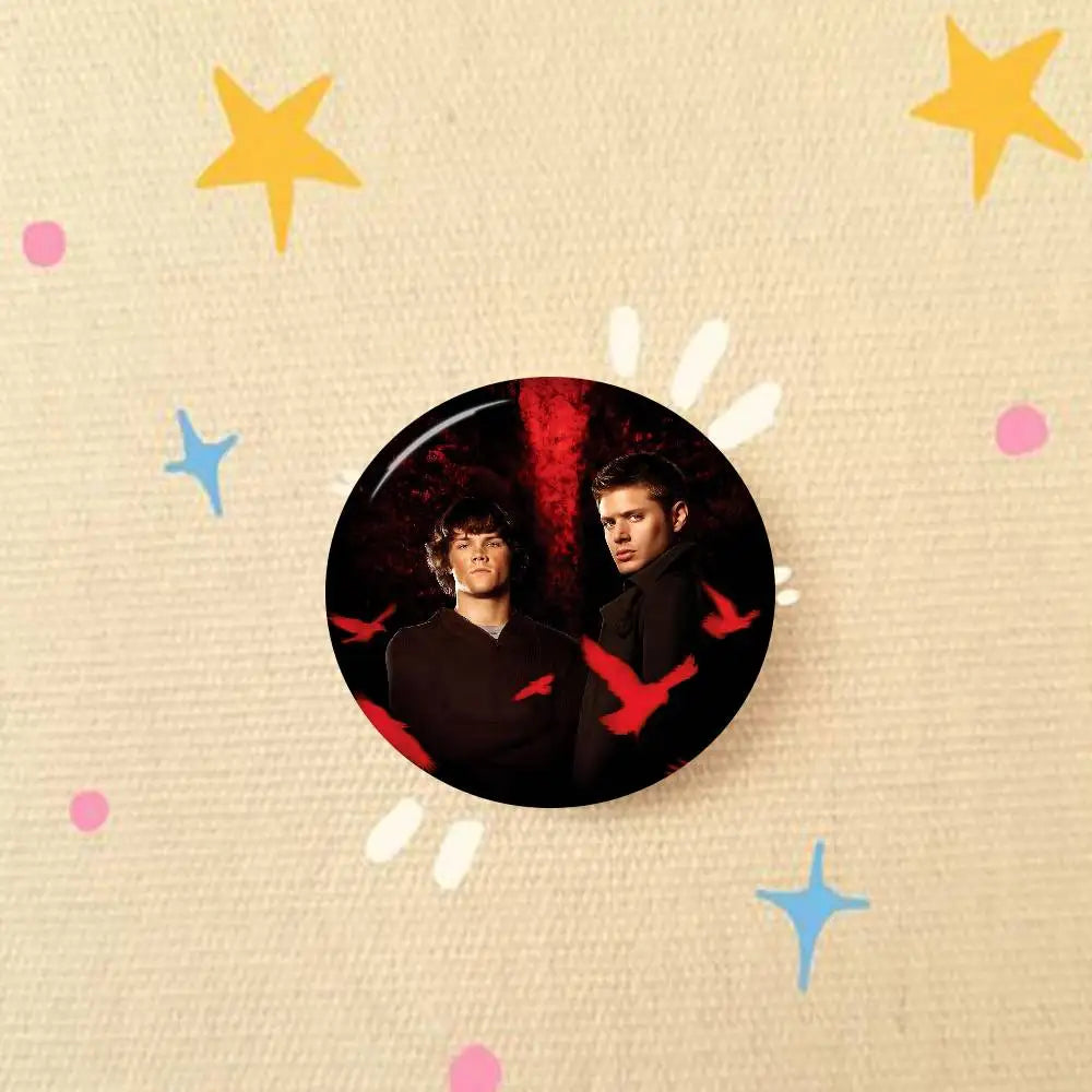 TV Series Supernatural   Animals Funny Brooches Badge Backpack Clothes Gift Accessory
